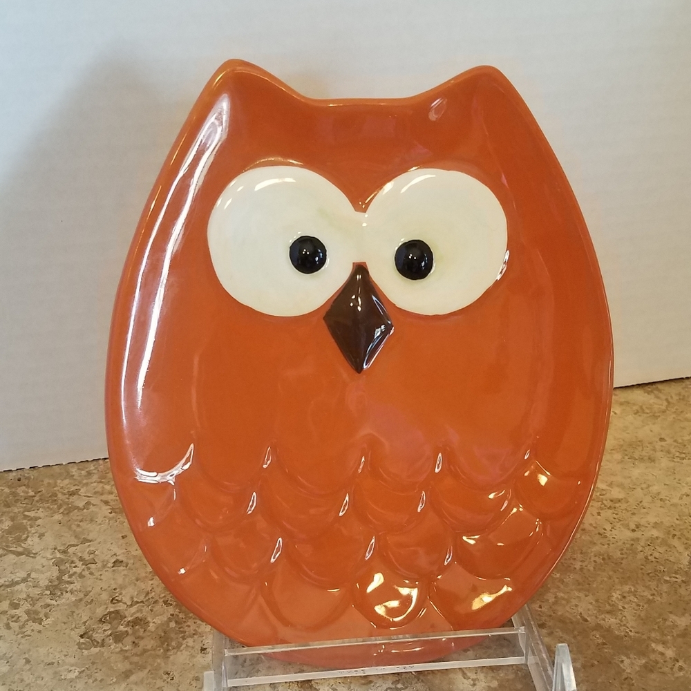 Corningware Owl Plate/Spoon Holder